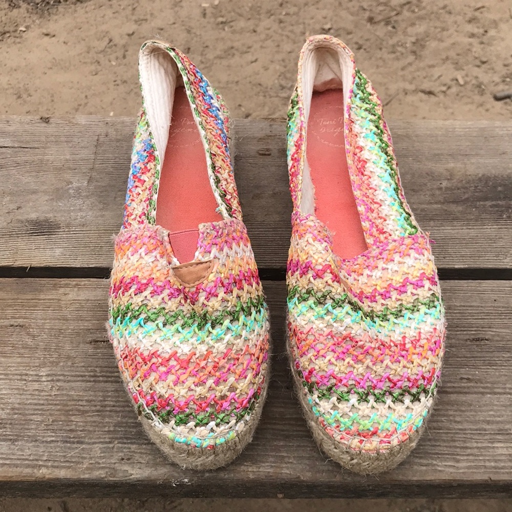 Multicolor Woven Espadrille Flats - Women